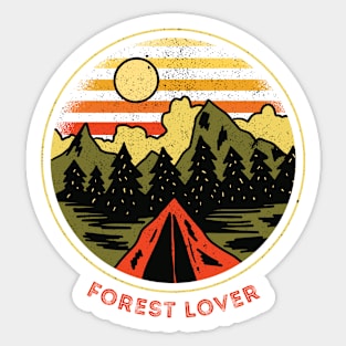 Camping Life in Wonderlust and Hiking trail Gift for forest lover Sticker